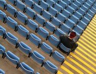 Alone at the football match